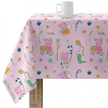 Mantel resinado antimanchas Peppa Pig Free Time 1, multicolor, 300 x 150 cm, tacto plastificado
