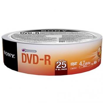 Sony 25DMR47SB - Bobina de 25 DVD-R grabables, 4.7 GB 1x-16x
