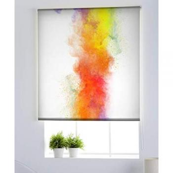Estor Enrollable Translúcido Estampado para Cocina Modelo C-1231 70 x 150 cm Sin Taladrar