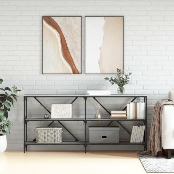 Mesa consola de madera y hierro ingeniería gris Sonoma 160x30x75cm