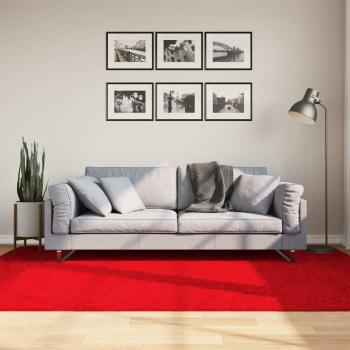 Alfombra de pelo corto OVIEDO 160x230 cm Color Antracita, Beige, Crema y Rojo - Alfombra de área para Sala de Estar, Dormitorio, Habitación, Salón
