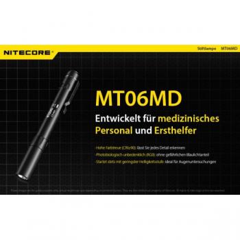 Nitecore MT06MD LED Medical Penlight - 180 Lumens, Battery-Powered, Lightweight (22g)