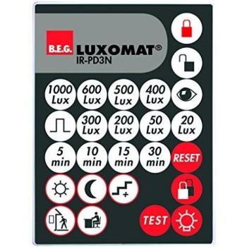 Control remoto infrarrojo BEG IR-PD3N 92105 gris para detector de presencia