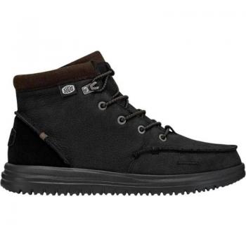 Hey Dude Bradley Black Leather Boots for Men