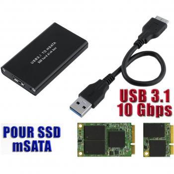Kalea Informatique© - Adaptador de mSATA a USB 3.1