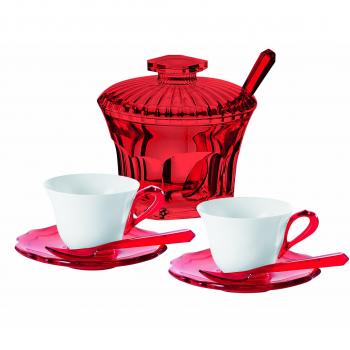 Guzzini 29160265 Juego 2 Tazas C/Platos-Cucharillas-Azucarera B.Epo