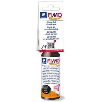 Fimo Líquido 50 mL - Negro, Gel Decorativo, Resistente al Horno