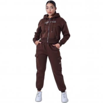 Project X Paris Women's Zipped Hoodie - Brown, Size L