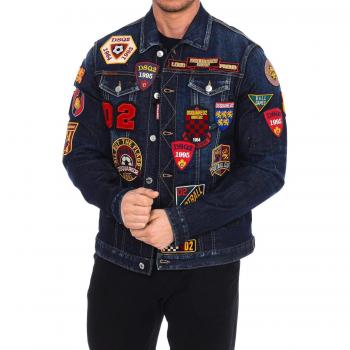 Chaqueta vaquera con parches DSQUARED2 S74AM1079-S30664 para hombre