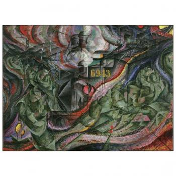 Artopweb Panel Decorativo con Diseño Boccioni States of Mind I, Madera, Multicolor, 80x3x58 cm