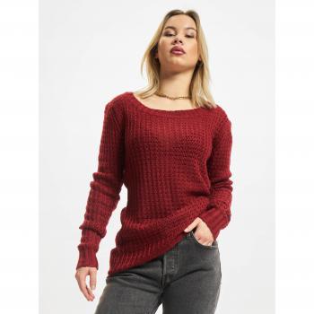 Jersey de punto burdeos de Urban Classics - Jersey largo de cuello ancho para mujer - Tallas XS a L