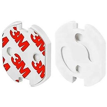 VegMai®[20 Unidades] Protector Enchufes Seguridad Infantil Con Mecanismo De Giro Y Adhesivo 3M Ideal