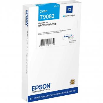 Epson T9082 XL Cyan Ink Cartridge C13T908240 for WF-6090DW / WF-6590DWF