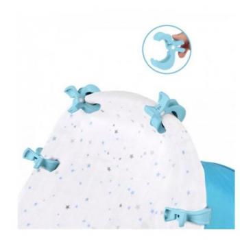 KIOKIDS PINZAS PARA MUSELINAS EN AZUL