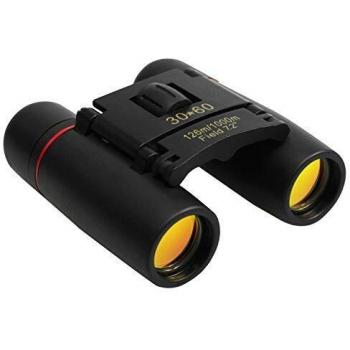 Binoculares para adultos niños, Prismáticos Pequeños y Potentes Compactos Plegables Duraderos Binoculares para observación de Observación de Aves, Senderismo, Astronomía 30x60