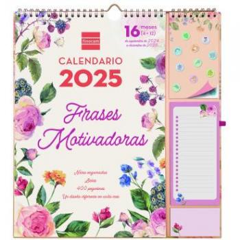 Calendario de Pared Plus 16 Meses 2024-2025 con Frases Motivadoras