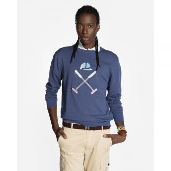Harper & Neyer - Jersey de hombre cuello redondo con diseño frontal inspirado en Vermont