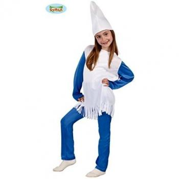 Disfraz Infantil Enanita Azul Talla 10-12 Años Fiestas GUIRCA