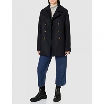 Armor-Lux Women's Pea Coat, Rich Navy, XX-Small