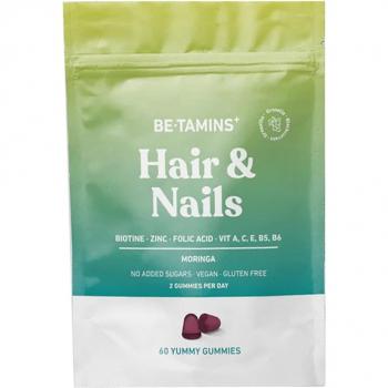 Betamins+ Hair & Nails Gominolas para Fortalecer Pelo y Uñas, 60 unidades