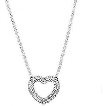 Gargantilla Pandora 399110C01-45, Collier de Plata de Ley con Cierre de Mosquetón y Diseño Elegante