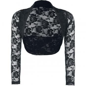 Banned Alternative Lace Bolero Mujer Bolero Negro M 90% poliamida, 10% elastán Regular