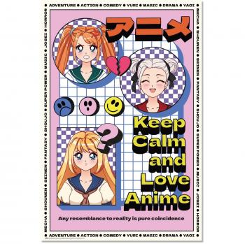 Poster Keep Calm and Love Anime