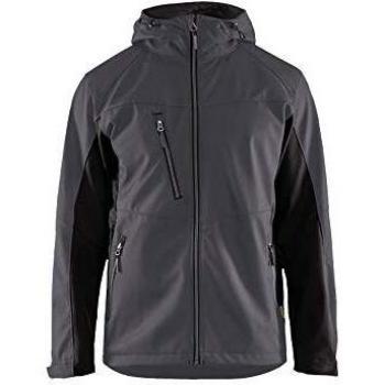 Chaqueta Softshell con Capucha Blaklader Gris Medio y Negro Talla S