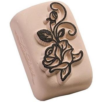 Piedra de Tatuaje Temporal Rosa Gigante para Niños y Adultos - Cerámica, Sin Agujas, Impermeable, Tamaño Mediano