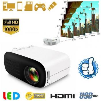 Mini Proyector LED 1080P para Smartphone - Proyector Full HD Portátil para Cine en Casa