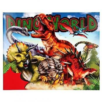 Depesche 10553 Stickerfun Dino World - Libro para Colorear con Hojas de Pegatinas, Multicolor