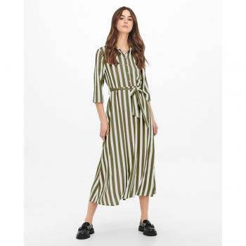 Vestido midi camisero con manga 3/4 JDY