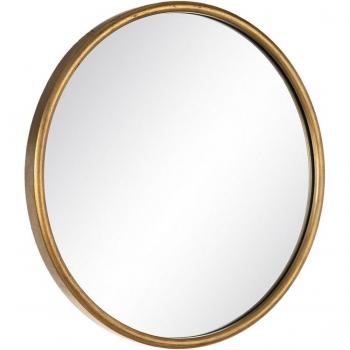 Espejo de pared dorado de metal 51 x 2,5 x 51 cm