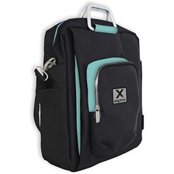 Approx APPNBST15BBL - Maletín de diseño para portátil de hasta 15.6”, color negro y azul