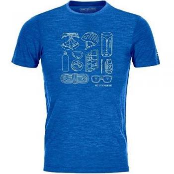 ORTOVOX 120 Cool Tec Puzzle T-Shirt M Camiseta, Hombre, Safety Blue Blend, 2XL