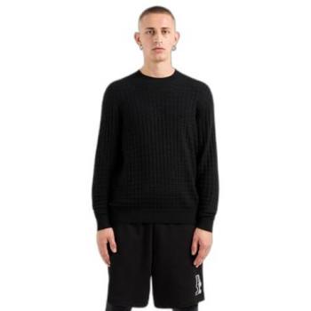 Armani Exchange Men's Black Crew Neck Acrylic Sweater Size M