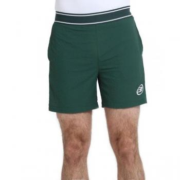 Shorts de Padel Bullpadel Lobios Verde Jungla Hombre - Material ligero y transpirable, diseño moderno, cintura elástica con cordón ajustable, tecnología de secado rápido, bolsillos laterales