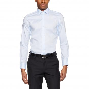 Pierre Cardin Hemd Cannes Natté, Camisa para Hombre, Blau
