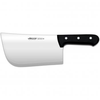 Arcos Serie Universal, Hachuela Cuchillo Carnicero, Hoja de Acero Inoxidable Nitrum 220 mm, Mango de Polioximetileno, POM Color Negro
