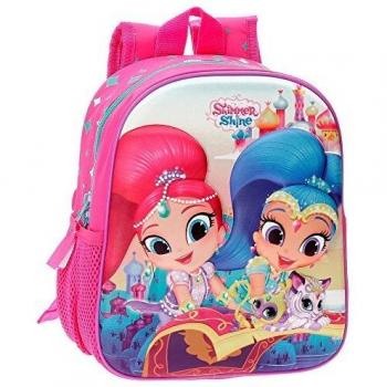 Shimmer and Shine Shiny Mochila Preescolar frontal 3D Multicolor 21x25x8 cms Poliéster 5.25L
