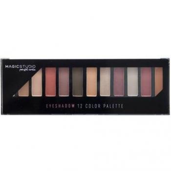 Magic Studio - Paleta de Sombras Eyeshadow Palette 12 Colores Brillantes 15.6g