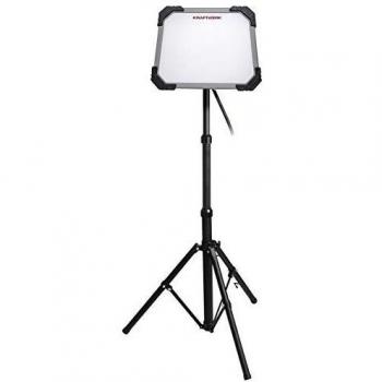 Kraftwerktools 32080C Lámpara de Trabajo de LED con Trípode Telescópico, Negro, Normal