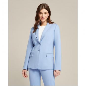Blazer de punto milano con cuello de lanza