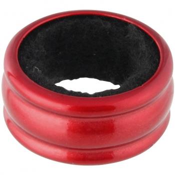 Fackelmann Wine Collar Grandcru of Steel/Felt, Red/Black, 3.9 x 3.9 x 1.8 cm