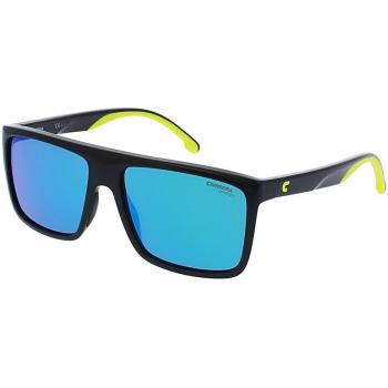 Carrera 8055/S Men's Square Sunglasses - Black with Green Multilayer Mirror