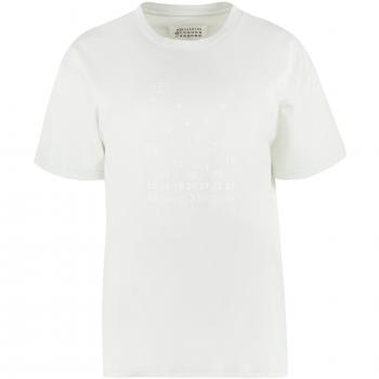 Maison Margiela Women's Cotton Crew-Neck T-Shirt in Green | Size Medium | S51GC0521S20079 Color 102