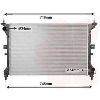 Radiador de refrigeración del motor VAN WEZEL 52012711