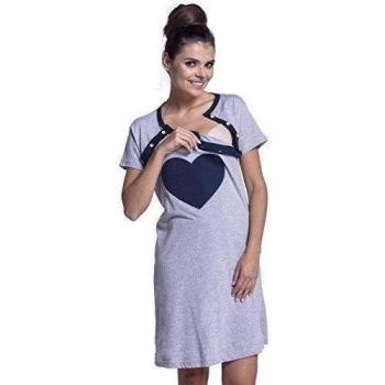 Zeta Ville - Camisón lactancia premamá corazón estampado - para mujer - 873c