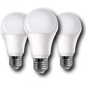 PATABIT 3 bombillas LED E27 de luz cálida de 3000 K | Kit de bombillas LED E27 compuesto por tres 12 W 1050 lúmenes E27 luz cálida 60 x 115 mm Duración 15000 H 220 V