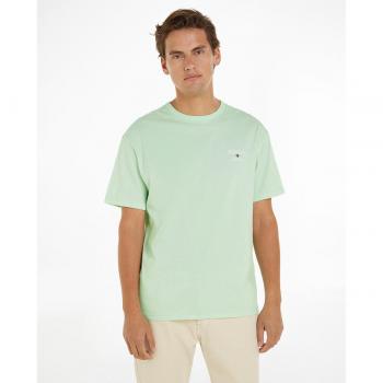 Camiseta Tommy Jeans Hombre Verde Lima Manga Corta